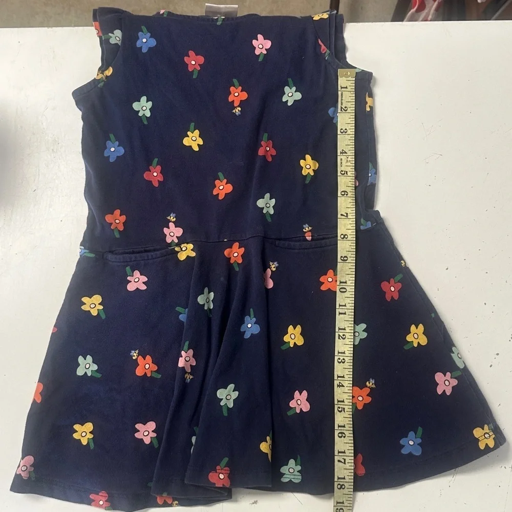 Hanna Andersson Pocket Flutter Sleeve Flower Dress Navy 6/7